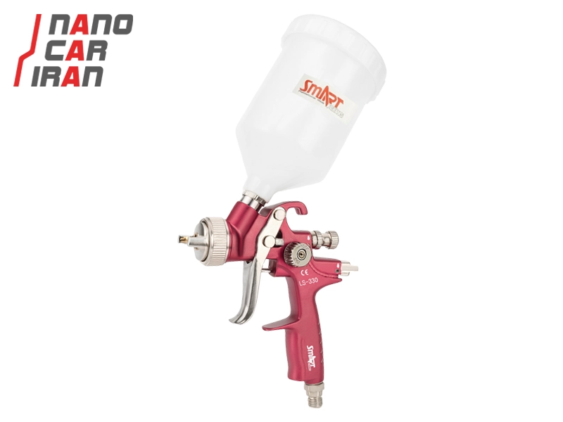 پیستوله رنگ بادی اسمارت کینگ کاسه رو با سوزن پاشش ۱.۳ مدل LS-330